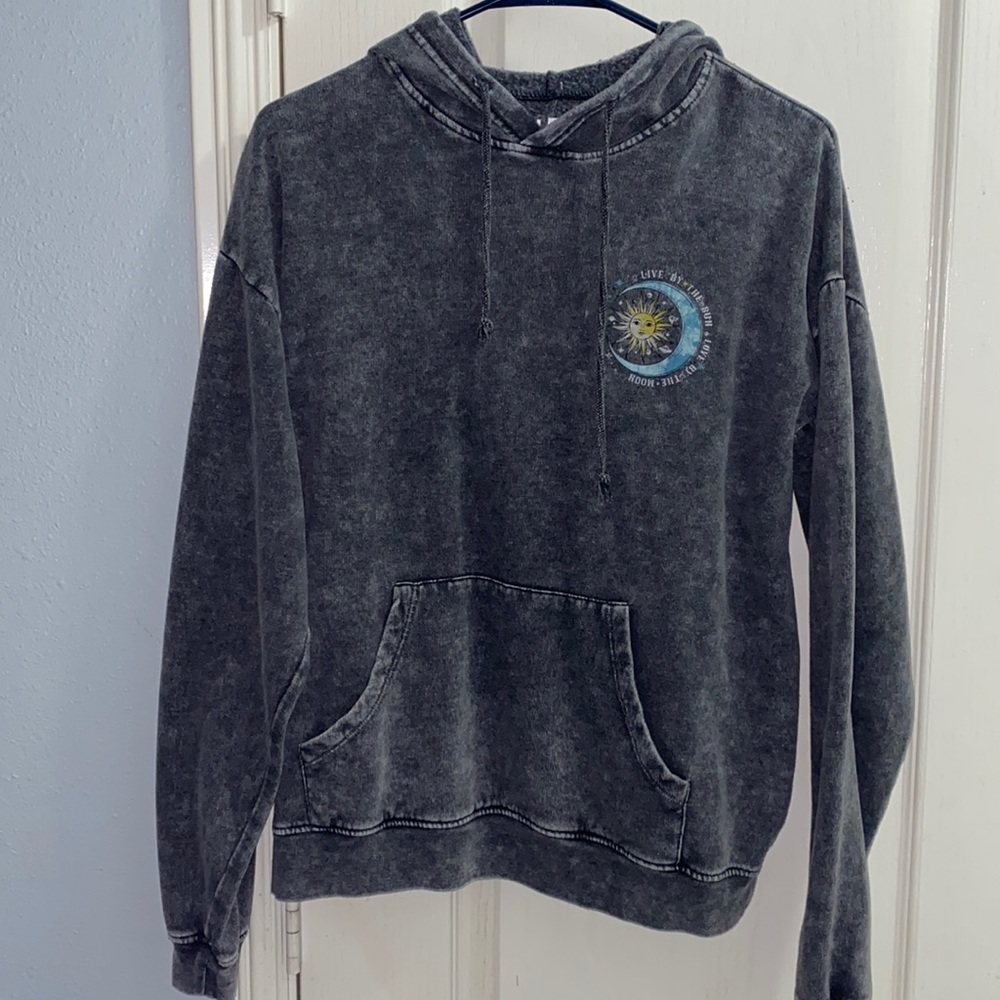Gray washed look hoodie